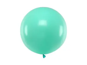 balon pastelowy miętowy okrągły 60 cm