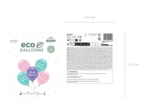eco balony happy birthday różowe