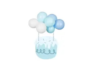 niebieski topper z balonów