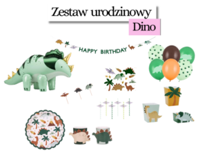 zestaw urodzinowy dinozaury