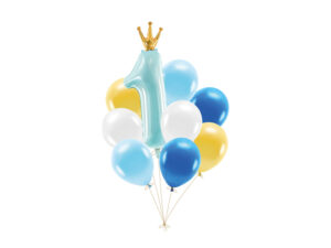 zestaw balonów na roczek chłopiec