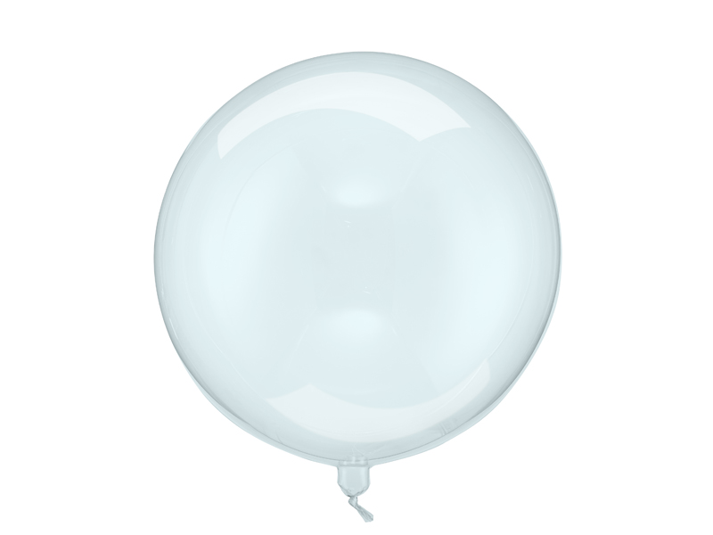 Balon Kula, 40cm, transparentny niebieski,