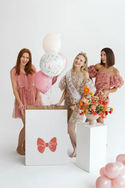 Balon foliowy Bride kwiaty 45 cm, biały