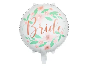 Balon foliowy Bride kwiaty 45 cm biały