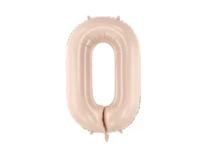 Balon foliowy Cyfra ''0'', 72cm ciemny beż