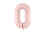 Balon foliowy Cyfra ''0'', 72cm jasny różowy