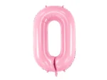 Balon foliowy Cyfra ''0'' 86 cm różowy
