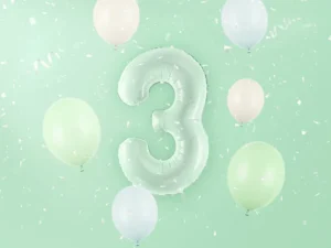 Balon foliowy Cyfra ''3'', 72 cm, zieleń