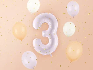 Balon foliowy Cyfra ''3'' 72cm, fiolet