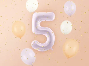 Balon foliowy Cyfra ''5'' 72cm, fiolet