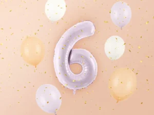 Balon foliowy Cyfra ''6'', 72 cm, fiolet