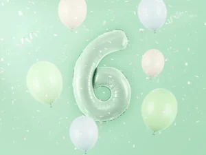 Balon foliowy Cyfra ''6'', 72 cm, zieleń