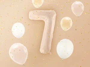 Balon foliowy Cyfra ''7'', 72 cm, ciemny beż