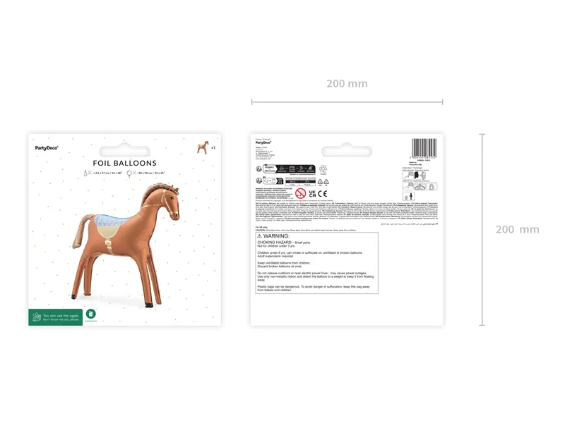 Balon foliowy Koń, 112x97 cm
