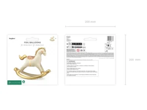 Balon foliowy Koń na biegunach, 118x104 cm