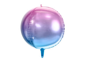 Balon foliowy Kula ombre, fioletowo-niebieski, 35cm,