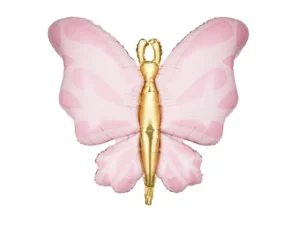 Balon foliowy Motyl, 69x69 cm róż