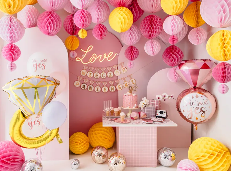 Balon foliowy Pierścionek She said Yes, 41x72cm