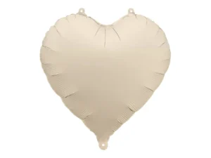 Balon foliowy Serce 45cm jasny beż