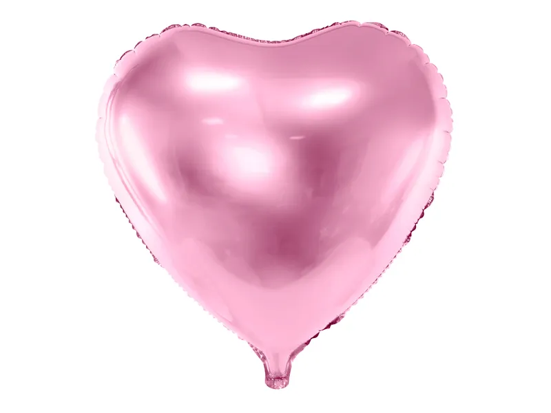 Balon foliowy Serce, 61 cm jasny róż