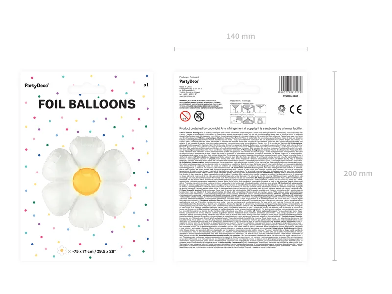 Balon foliowy Stokrotka, 97x103 cm