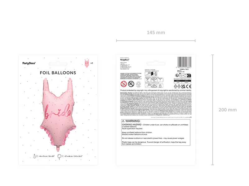 Balon foliowy Strój kąpielowy, 46x76 cm