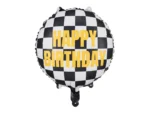 Balon foliowy - Szachownica Happy Birthday, 45cm