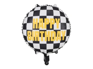 Balon foliowy - Szachownica Happy Birthday, 45cm