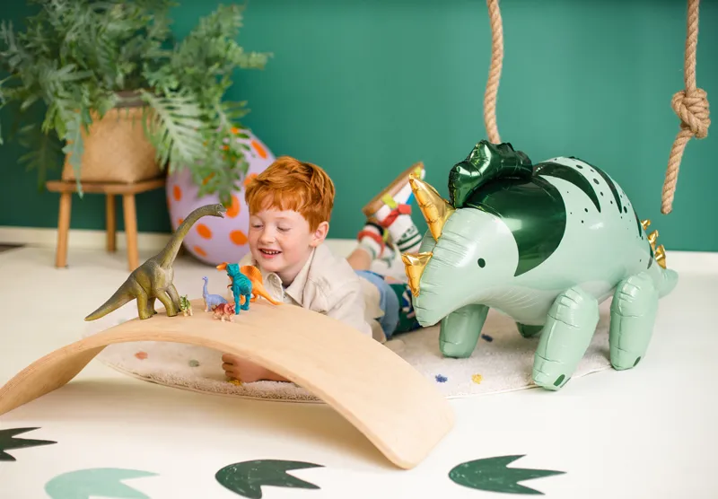 Balon foliowy Triceratops, 101x60.5 cm zielony