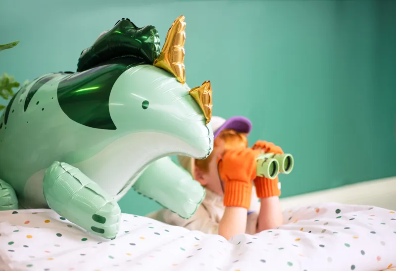 Balon foliowy Triceratops, 101x60.5 cm, zielony