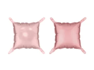 Balon foliowy kurtyna dwustronna Kwadrat, brudny róż 35 x 35 cm (1 op. : 4 sztuki