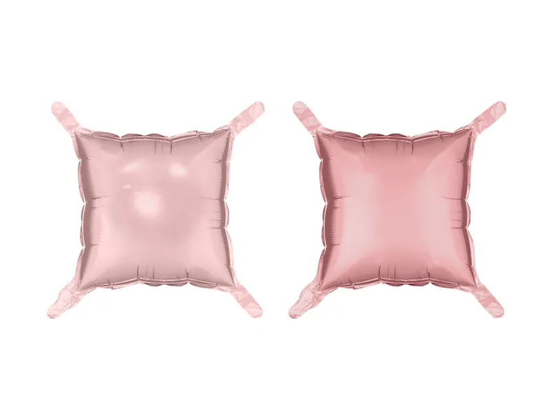 Balon foliowy kurtyna dwustronna Kwadrat, brudny róż 35 x 35 cm (1 op. : 4 sztuki