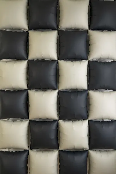 Balon foliowy kurtyna dwustronna Kwadrat, czarno-beżowy 35 x 35cm (1 op. : 4 szt.)