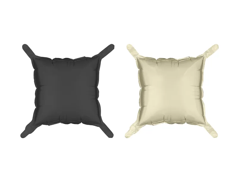 Balon foliowy kurtyna dwustronna Kwadrat, czarno beżowy 35 x 35cm (1 op. : 4 sztuki