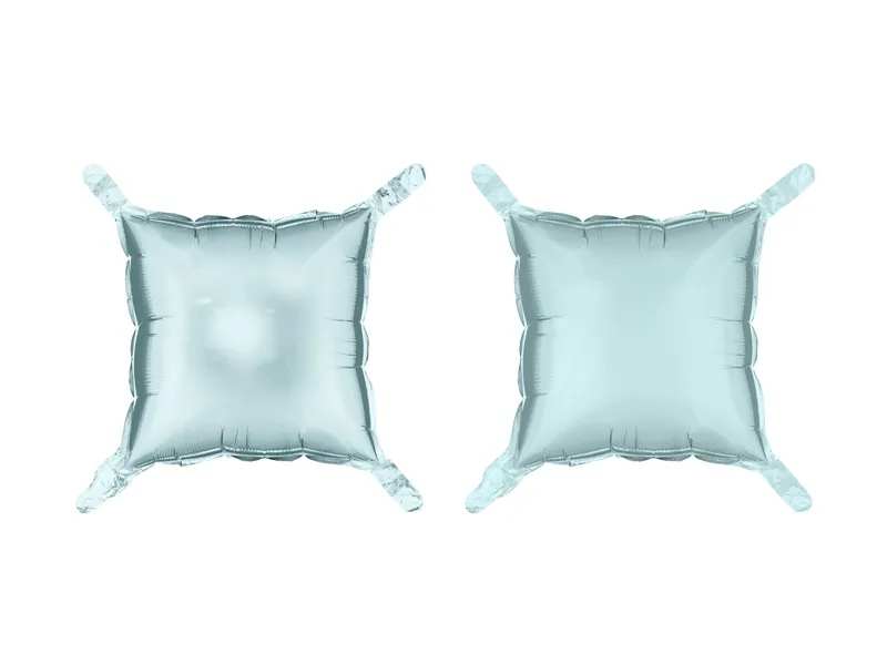 Balon foliowy kurtyna dwustronna Kwadrat, mglisty niebieski 35 x 35 cm 4 szt