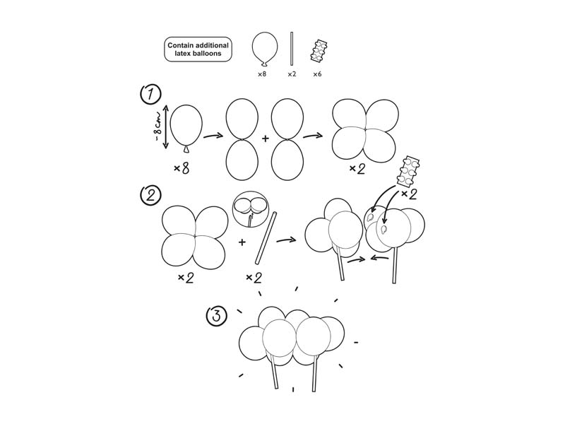 Balonowy topper na tort, niebieski, 29cm,