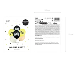 Balony 30 cm, Happy B-day, mix (1 op. : 6 szt.)