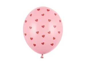 Balony 30 cm, Serca Pastel Baby Pink