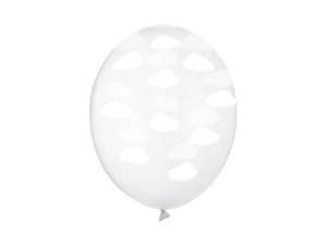 Balony 30cm Chmurki Crystal Clear