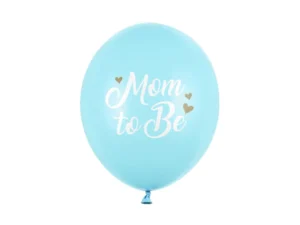 Balony 30cm Mom to Be, Pastel Light Blue