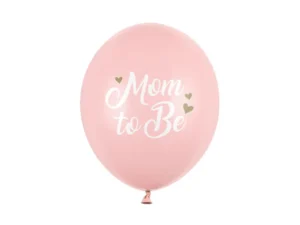 Balony 30cm Mom to Be, Pastel Pale Pink