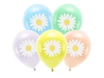Balony Eco 30 cm Stokrotki, mix (1 op. : 5 szt.)