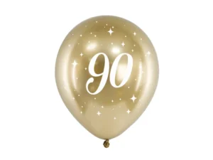 Balony Glossy 30 cm, 90, złoty