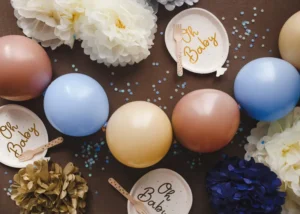 Balony z łącznikiem, 33 cm, brudny róż (1 op. : 20 szt.)