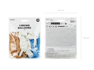 Balony z łącznikiem, 33 cm, mix (1 op. : 20 szt.)