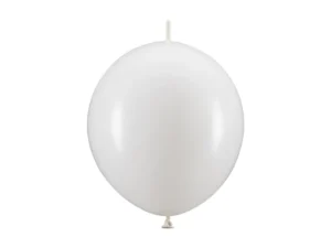 Balony z łącznikiem, 33cm biały (1 op. : 20 szt.)