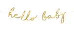 Baner Little Star - Hello Baby złoty 18x70cm