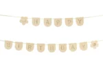 Baner filcowy Happy Birthday różowy, 3m