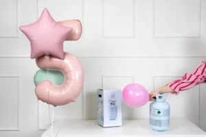 Butla z helem błękitny, maks. 30 balonów