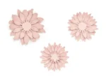 Dekoracje papierowe Kwiaty, pudrowy róż 3 szt